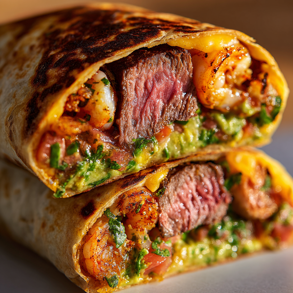 Loaded Surf and Turf Burritos