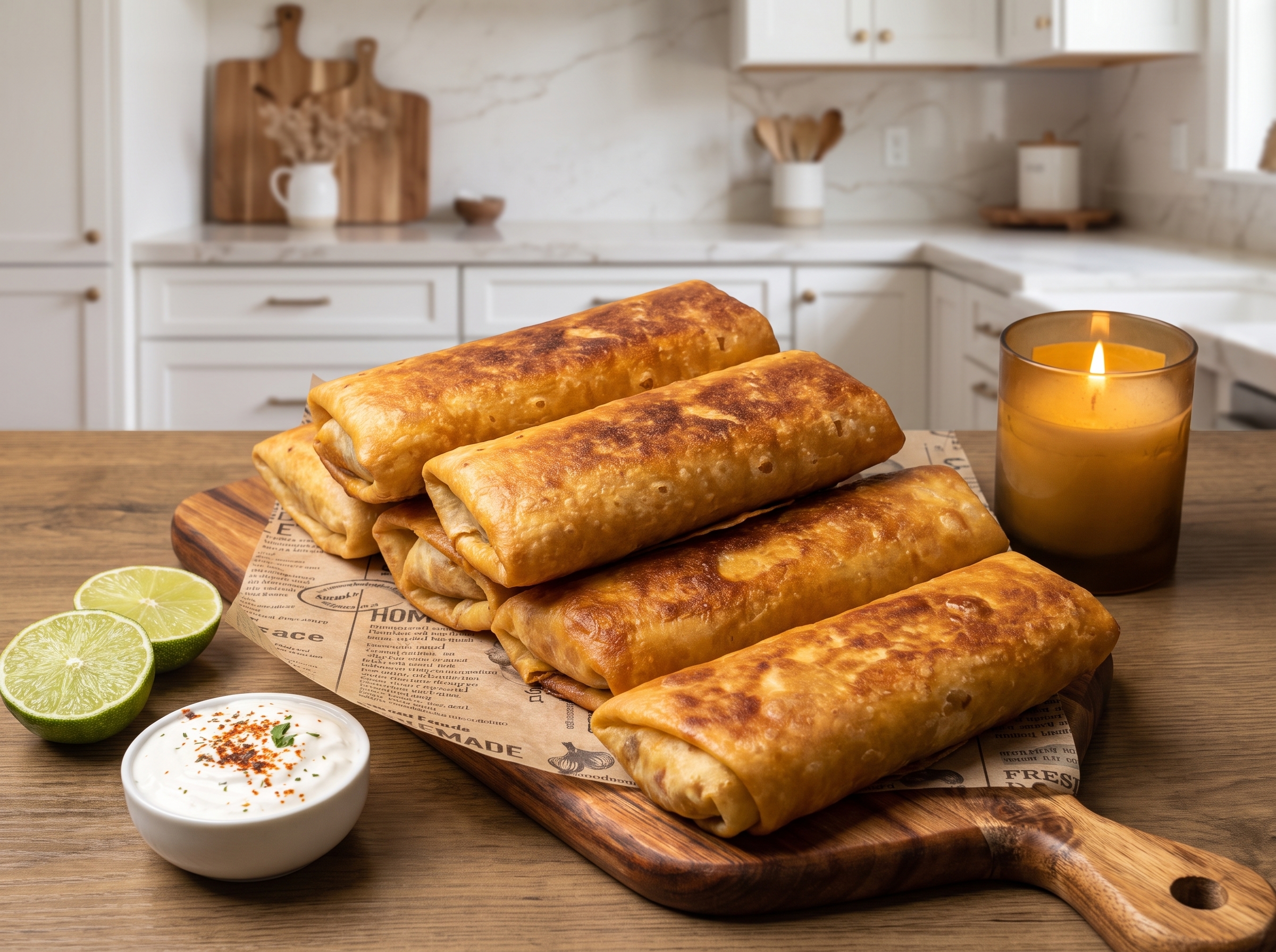 Loaded Beef Chimichangas