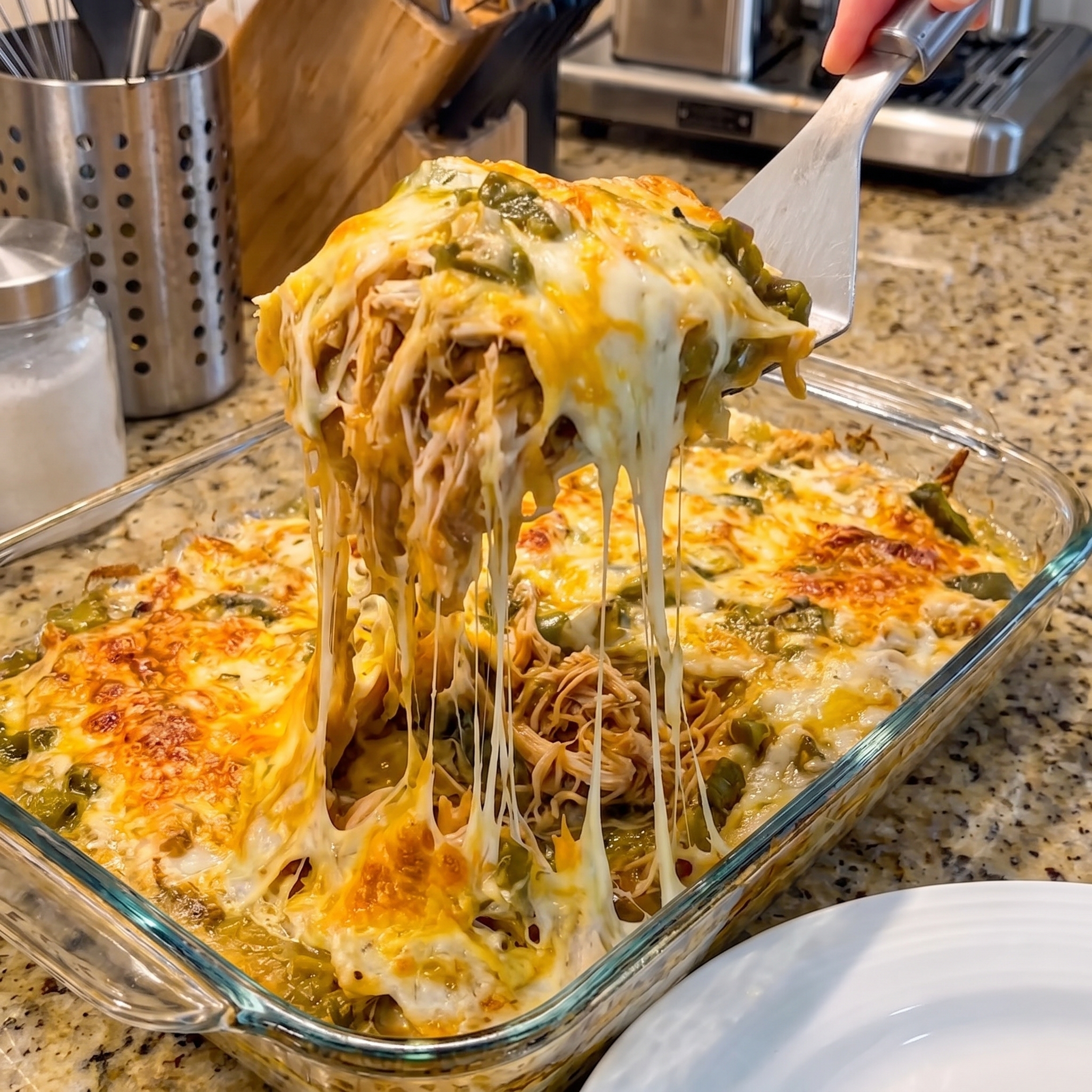 Green Chili Chicken Enchiladas