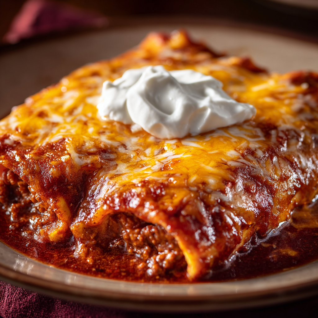 Red Chile Beef Enchiladas