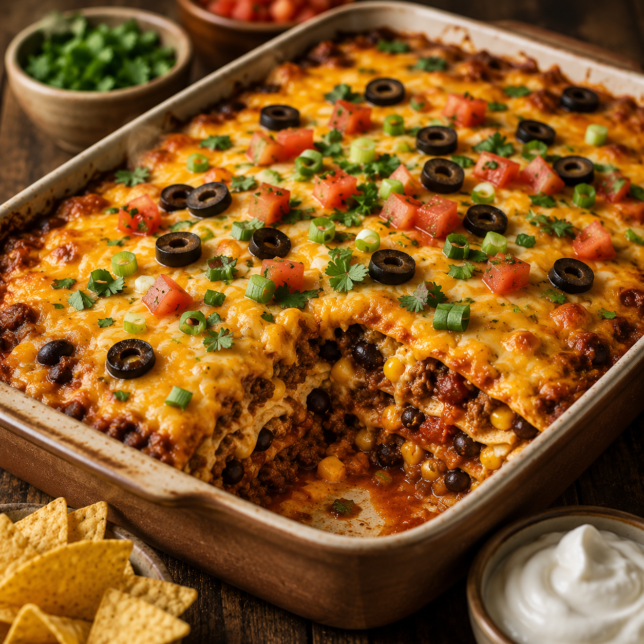 Cheesy Taco Beef Casserole