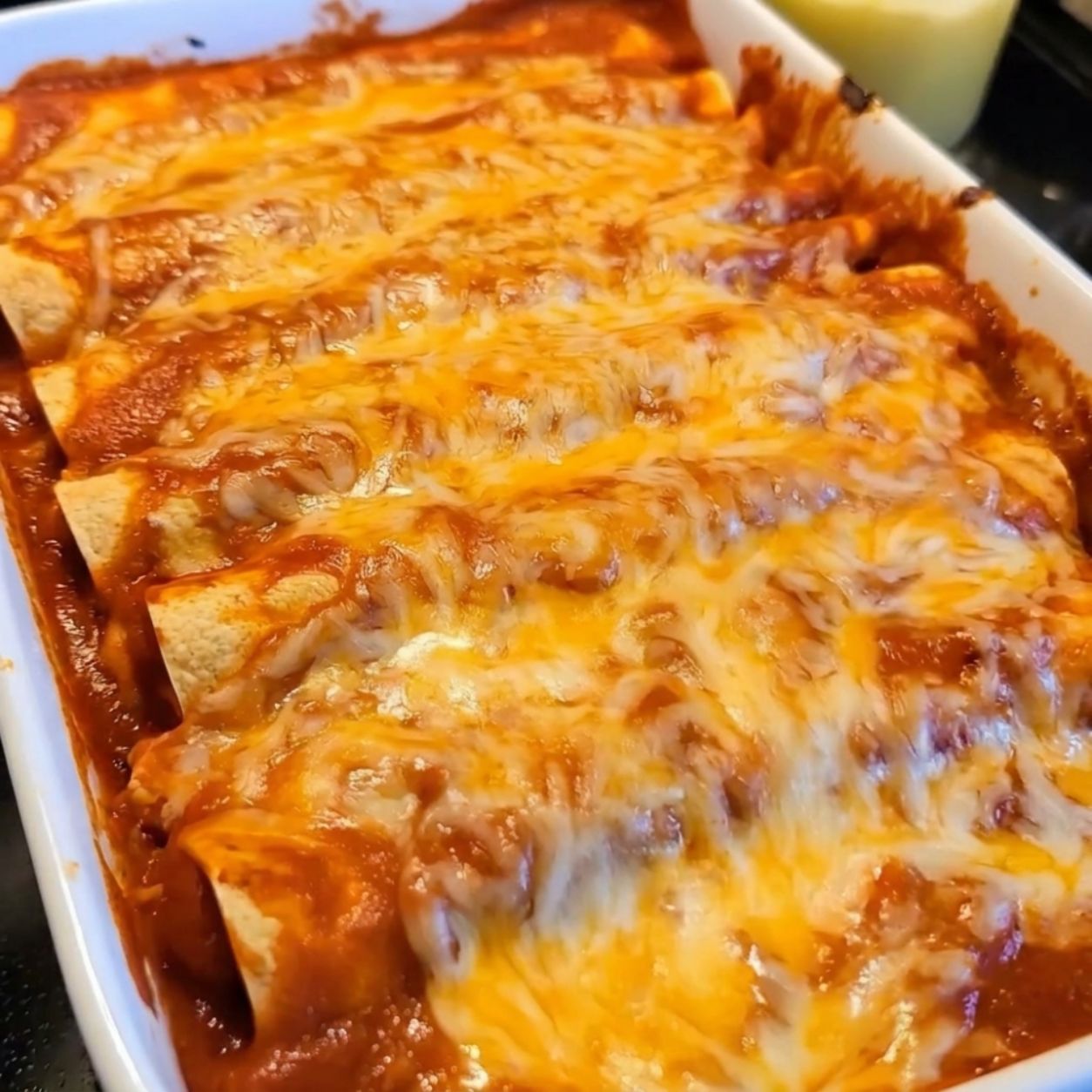 Easy Red Chicken Enchiladas