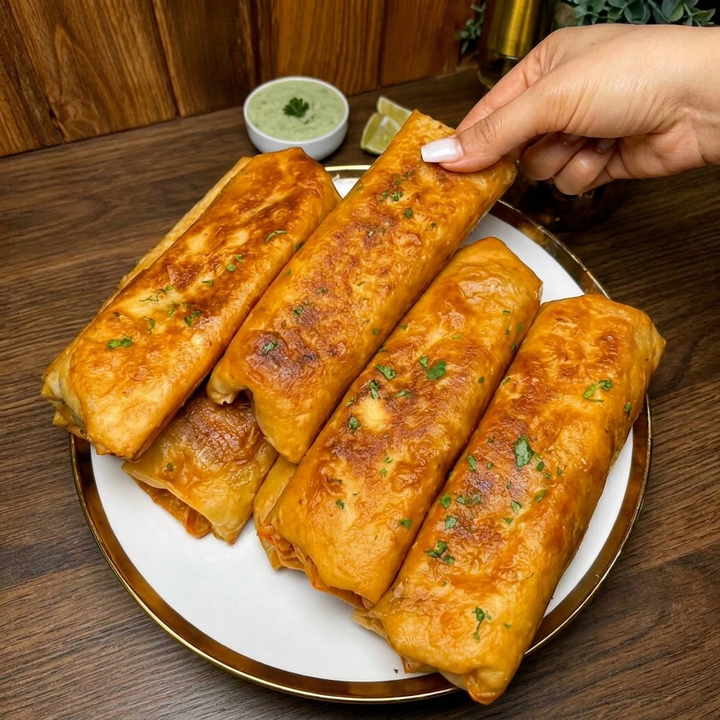 Chorizo and Cheese Chimichangas